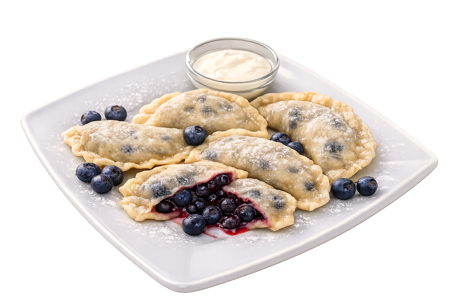 Domowe pierogi z jagodami